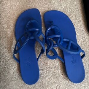 Hermes Vibrant Blue Women's Sandals